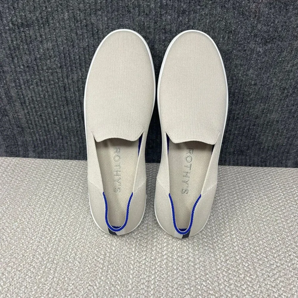 Rothy’s The Slip On Sneaker Sand Ivory Cream Flat Shoes Women’s Size 9.5 US